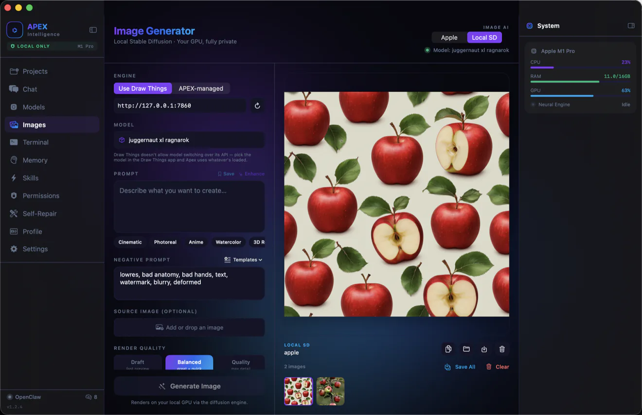 The Apex image generator